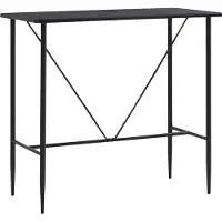 Prolenta Maison Exclusive - Table de bar noire 120 x 60 x 110 cm en MDF