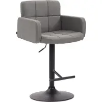 CLP Tabouret de bar Los Angeles, revêtement en tissu noir