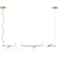 Toolight Lampe Suspendue APP1664-6CP Gold