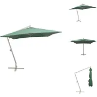 vidaXL Parapluie 300x300 cm Vert Mât en aluminium - Parasols & Protection solaire