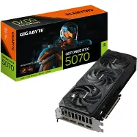 Gigabyte GeForce RTX 5070 WINDFORCE OC SFF 12G Carte Graphique - 12Go GDDR7, 192 bits, PCI-E 5.0, 2542 MHz Core Clock, 3 x DP 2.1a, 1 x HDMI 2.1b, NVIDIA DLSS 4, GV-N5070WF3OC-12GD