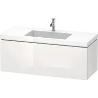 Duravit L-Cube c-bonded Ensemble suspendu, 1 tiroir, sans trop-plein, 1 trou pour robinet, 1200x500x480mm, LC6919O8585
