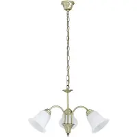 Rabalux 7373 Lustre à 3 spots Francesca, E14, bronze-argent-blanc, rond, style classique, ø600 mm