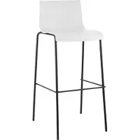 CLP Tabouret de bar Hoover 4 pieds piètement noir
