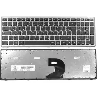 T-ProTek Clavier DE noir avec cadre gris, sans éclairage compatible avec Lenovo IdeaPad P500A