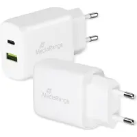 MediaRange MRMA112 Chargeur Prise 2x USB blanc