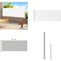 vidaXL Store latéral extensible 200x500 cm Crème - Stores latéraux - Stores latéraux - Terrasse protection solaire