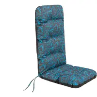 Hobbygarden Coussin de chaise pour meubles de jardin Coussin pour meubles de jardin - Basia - 123 x 48 x 7 cm - Bleu Coffee