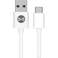 Forever Câble USB / USB-C, 1m de long, charge et synchronisation, - Blanc