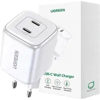 UGREEN Nexode Chargeur 45W, 2X Usb-C, Pd3.0, Qc4.0, Gan (Blanc)