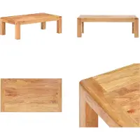 vidaXL Table basse 110x60x35 cm Bois massif avec finition couleur miel - Table basse - Tables basses - Table d'appoint - Tables d'appoint
