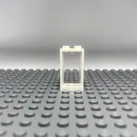 LEGO 10x fenêtre blanche 1x2x3 avec vitre transparente