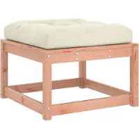 Syfax Repose-pied de jardin avec coussins bois massif douglas