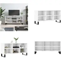 vidaXL Armoire TV Blanc 103,5x30x50 cm Bois composite - Armoire TV - Pied de TV - Tableau TV