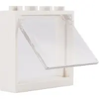 LEGO 1x4x3 Fenêtre Transparent Cadre blanc pour maison, bâtiment NOUVEAU ! Quantité 5x