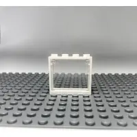 LEGO 5x fenêtre blanche 1x2x3 avec vitre transparente