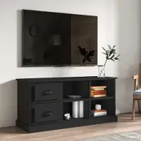 Prolenta Maison Exclusive - Meuble TV noir 102x35,5x47,5 cm Matériau dérivé du bois
