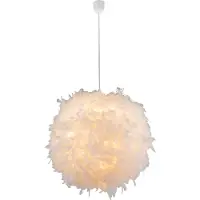 Globo Lampe à suspendre plastique blanc, 1x E27