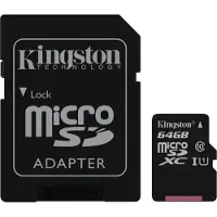 Kingston Canvas Select 64 Go carte mémoire microSDHC de classe 10