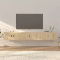 Prolenta Maison Exclusive - Meubles TV muraux (lot de 3) en chêne Sonoma, 100 x 34,5 x 40 cm
