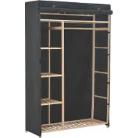 Syfax Garde-robe Gris 110 x 40 x 170 cm Tissu