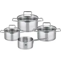 Elo Smart Steam Set de 4 casseroles, acier inoxydable 72404