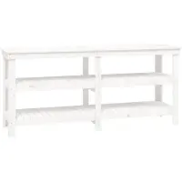 Syfax Banc de travail Blanc 181x50x80 cm Bois de pin massif