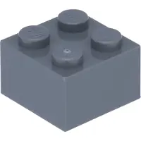 LEGO brique 2x2 3003 - 100 pièces gris foncé