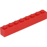 LEGO 10 pièces 3008 Brick 1x8 Part Basic Bricks 10 Red