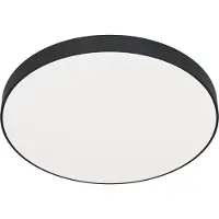 Eglo Plafonnier contemporain Zubieta en acier noir avec LED intégrée 18,8 W 2700 6500 K