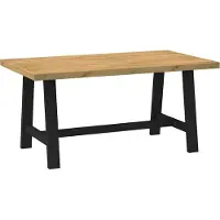 Syfax Table à manger NOAIN pieds en forme de A 160x90x75cm massif pin