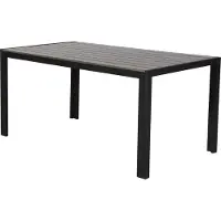 Ebuy24 Cirl Table de jardin, 150 cm, noir/gris.