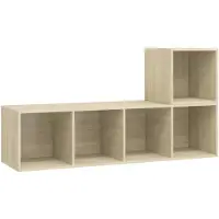 Syfax Ensemble de meubles TV 2 pcs Chêne sonoma Bois d'ingénierie