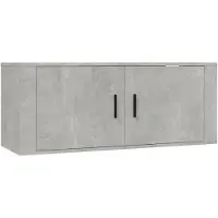 vidaXL Armoire TV murale gris béton 100x34,5x40 cm