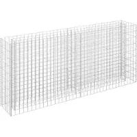 Syfax Lit surélevé à gabion Acier galvanisé 180x30x90 cm