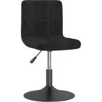 Syfax Tabouret de bar pivotant noir velours
