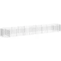 vidaXL Gabion haut-plateau Fer galvanisé 500x100x50 cm