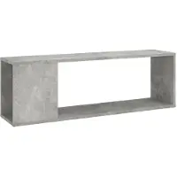 Syfax Meuble TV Gris béton 100x24x32 cm Bois d'ingénierie