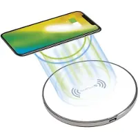4smarts Chargeur inductif rapide VoltBeam Style 10W, blanc