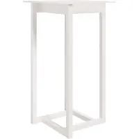 Syfax Table de bar Blanc 60x60x110 cm Bois massif de pin
