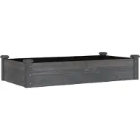 vidaXL Lit surélevé avec insert Gris 120x60x25 cm Sapin massif