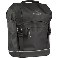 Polydaun Sacoche vélo Greenlands Travel - Sacoche vélo - Légère - Passepoil réfléchissant - 25 litres - Noir