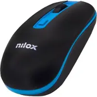Nilox MOUSE WIRELESS BLACK/BLUE 1000 DPI souris Wi-Fi Optique 1600 DPI