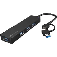 Natec Mayfly USB 3.2 Gen 1 (3.1 Gen 1) Type-A + Type-C 5000 Mbit/s Noir