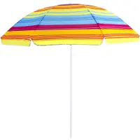 Floraland Parasol 200cm pour le jardin Plage Parasol de jardin Inclinable Réglable en hauteur