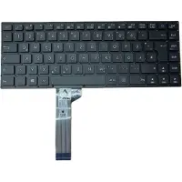 T-ProTek FR - Noir Clavier sans cadre compatible avec Asus VivoBook S400, S400C