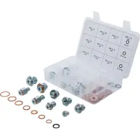 Bgs Assortiment de réparation de bouchons de vidange d'huile 63 pcs - 70184