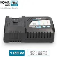 Koma Tools Chargeur Rapide Koma Pro 125w Recharge Ultra-rapide Et Sécurisée -