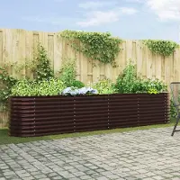 Prolenta Maison Exclusive - Potager surélevé marron 400 x 80 x 81 cm en acier