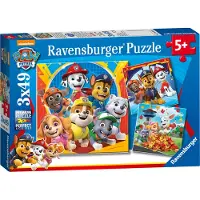 Ravensburger Lot de puzzles enfant Pat'Patrouille - - 3x49 pièces - Prêts à secourir